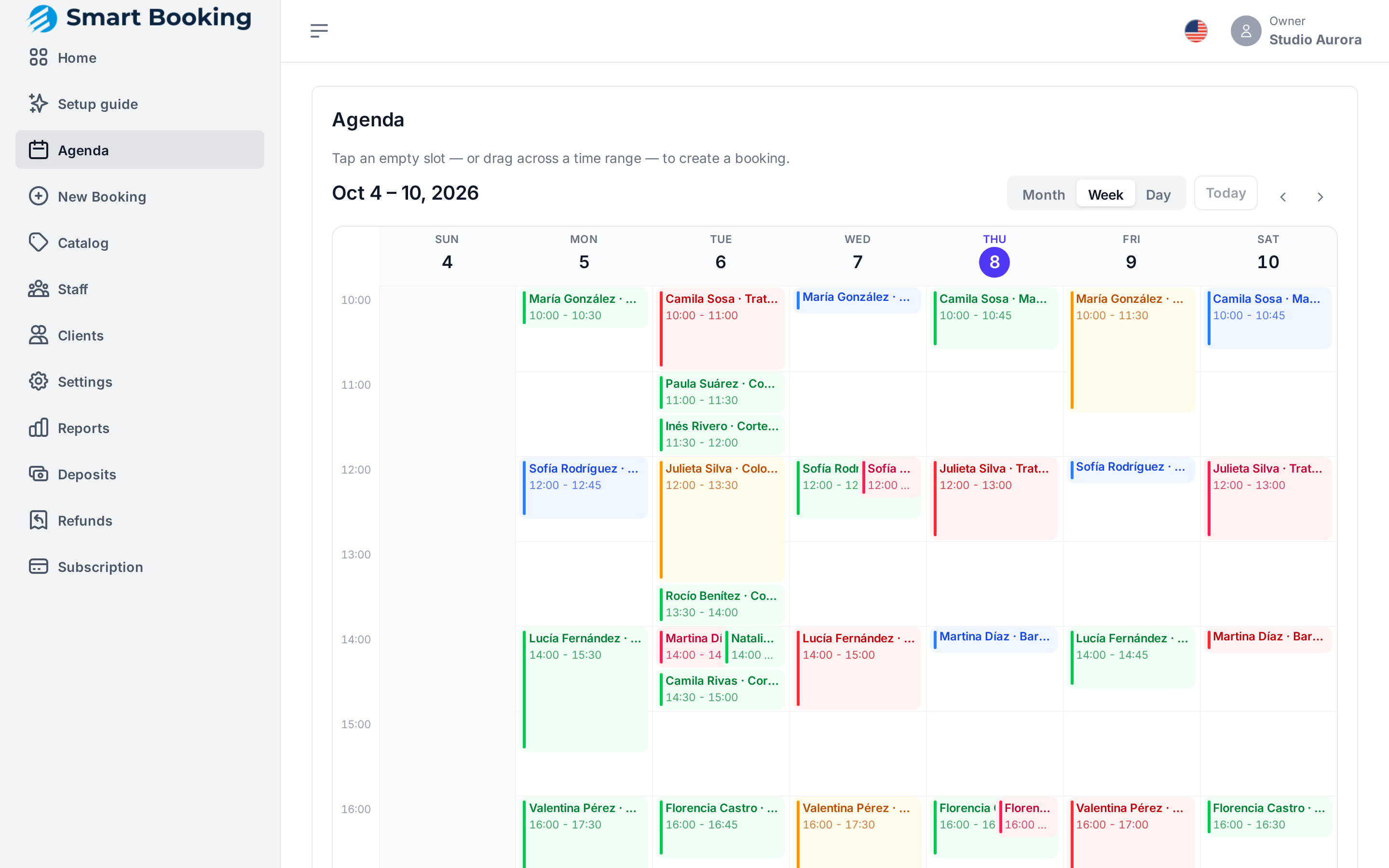 Weekly agenda